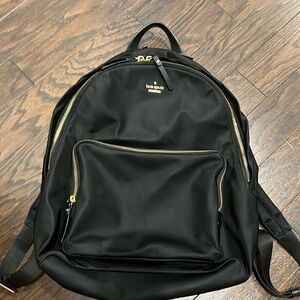 Kate Spade black nylon medium backpack